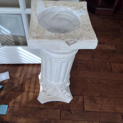 Ceramic Column Design Pedestal- Approx 28 3/4" Tall