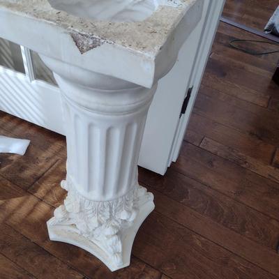 Ceramic Column Design Pedestal- Approx 28 3/4" Tall