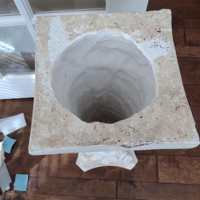 Ceramic Column Design Pedestal- Approx 28 3/4" Tall