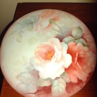 Pair of Hand Painted by Local Artist Ceramic Storage Boxes