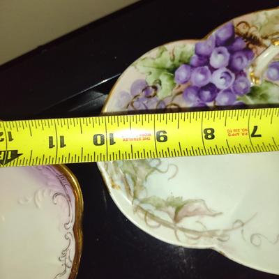 Collection of China Plates- Mostly Hand Painted- Assorted Sizes and Designs