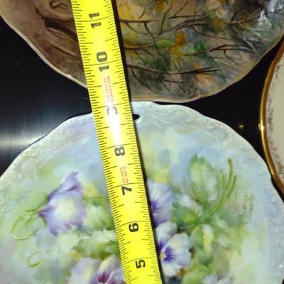Collection of China Plates- Mostly Hand Painted- Assorted Sizes and Designs