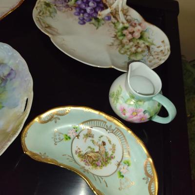 Collection of China Plates- Mostly Hand Painted- Assorted Sizes and Designs