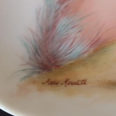 Native American Portrait Plate Hand Painted by Local Artist- Approx 7" x 10 1/2"