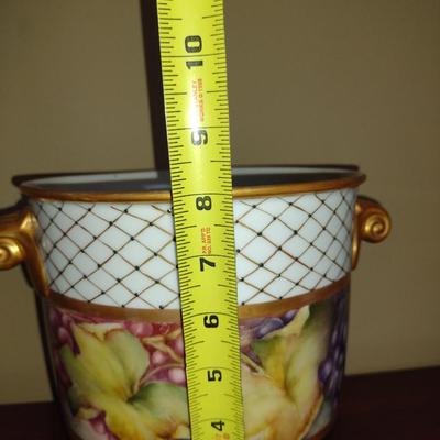Ceramic Champagne Bucket Hand Painted by Local Artist- Approx 9 3/4" x 8" Tall
