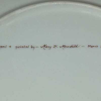 Pair of Large, Hand Painted China Plates