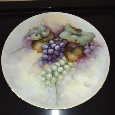 Pair of Large, Hand Painted China Plates