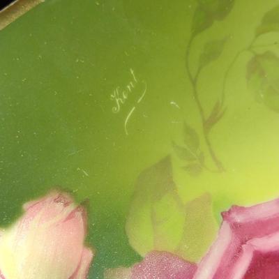 Pair of Large, Hand Painted China Plates