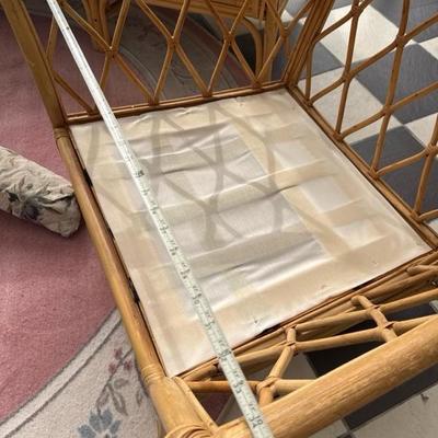 Vintage Bamboo Set of One Sofa and Two Chairs