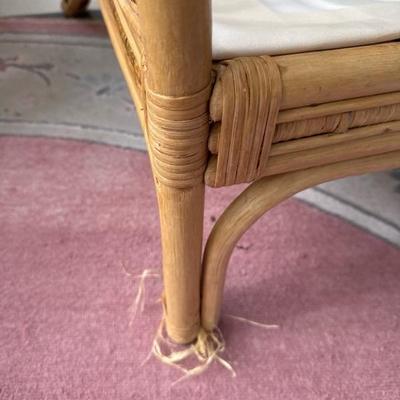 Vintage Bamboo Set of One Sofa and Two Chairs