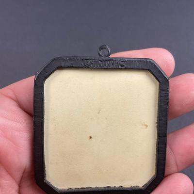 -107- COSTUME JEWELRY | Middle Eastern Style Bracelet & Signed 1971 JANM Square Pendant