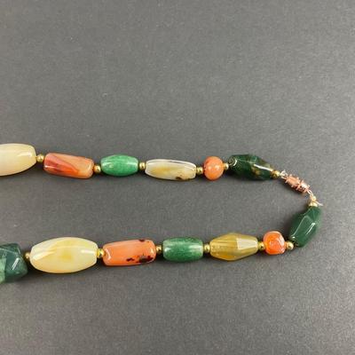 -108- NECKLACES | One Stone Bead & One Mid Century Style Necklaces