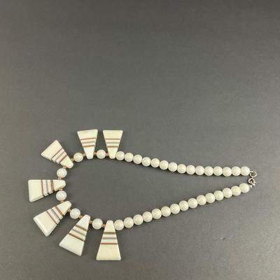 -108- NECKLACES | One Stone Bead & One Mid Century Style Necklaces