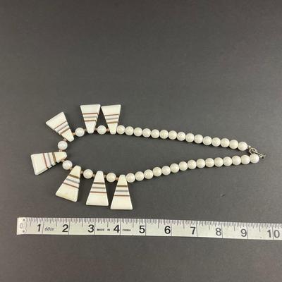 -108- NECKLACES | One Stone Bead & One Mid Century Style Necklaces