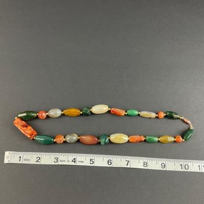 -108- NECKLACES | One Stone Bead & One Mid Century Style Necklaces