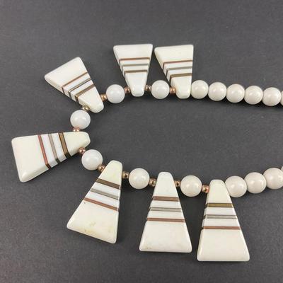 -108- NECKLACES | One Stone Bead & One Mid Century Style Necklaces