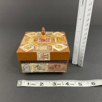 -109- COSTUME JEWELRY | Art Deco Belt, Beaded Snake Bracelet, & Handmade Box