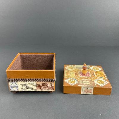 -109- COSTUME JEWELRY | Art Deco Belt, Beaded Snake Bracelet, & Handmade Box