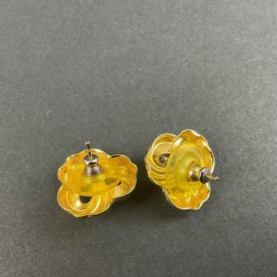 -112- COSTUME JEWELRY | Gold Tone Earrings
