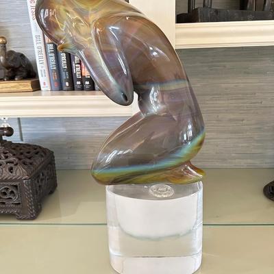 Decor -Loredano Rosin MCM Calcedonia Murano Art Glass Sculpture - Professionally restored