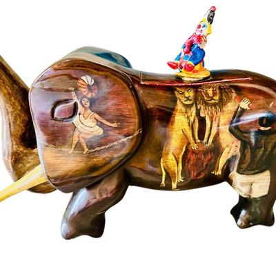 Decor - Hand painted Elephant Box