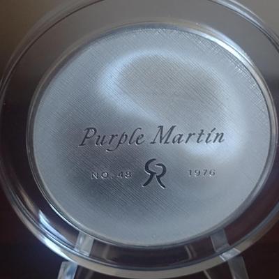 Franklin Mint Roberts Birds Sterling Silver Medal- Purple Martin- Approx Weight 66 Grams