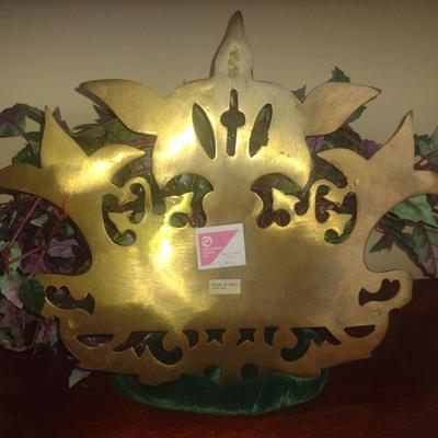 Brass Flower Holders- Goose and Wall Pocket for Hanging