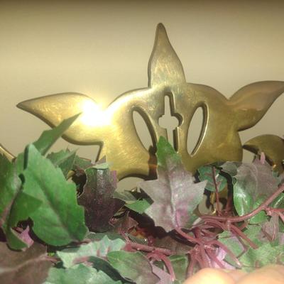 Brass Flower Holders- Goose and Wall Pocket for Hanging