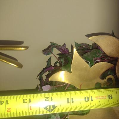 Brass Flower Holders- Goose and Wall Pocket for Hanging