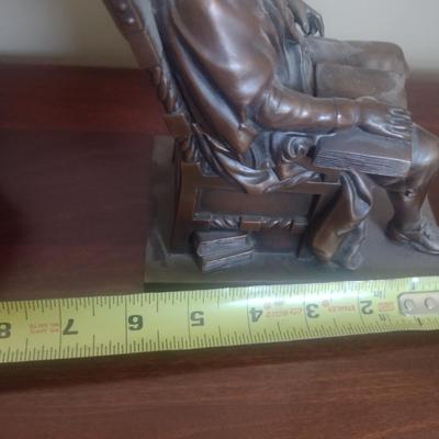 Antique Pair of Daniel C. French Bronze John Harvard Bookends