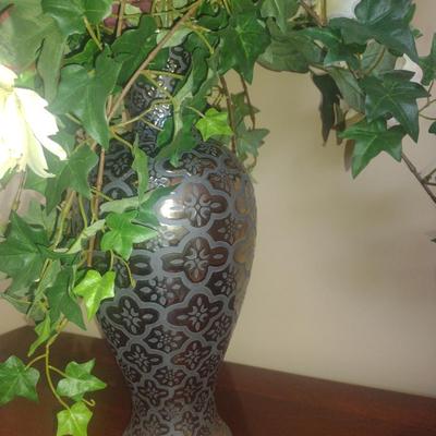Artificial Flower Arrangement in Decorative Ceramic Vase