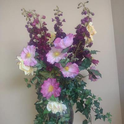 Artificial Flower Arrangement in Decorative Ceramic Vase