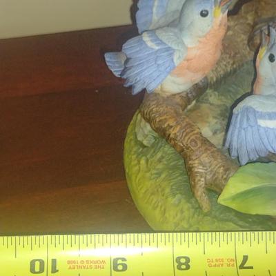 Vintage Andrea 'Bluebird Family' Figurine- Approx 10 1/4" Tall