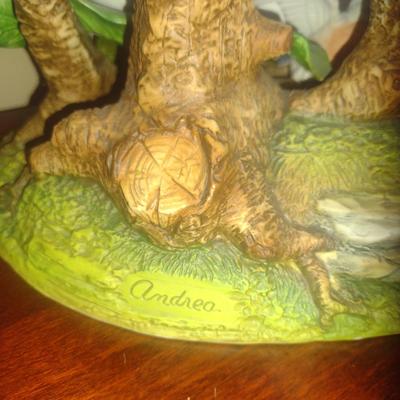 Vintage Andrea 'Bluebird Family' Figurine- Approx 10 1/4" Tall