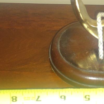 Pair of Jans of London Brass Anchor on Wood Bookends