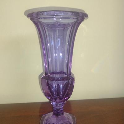 Glass Trumpet Vase- Possibly Moser Alexandrite- Approx 8" Tall