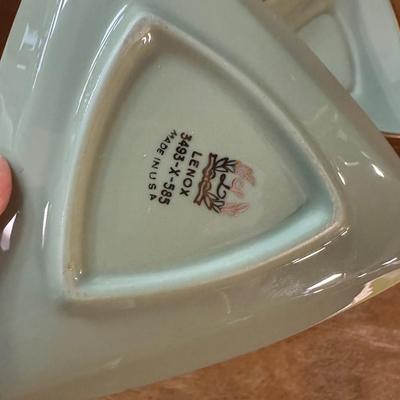 Vintage Lenox jade triangles