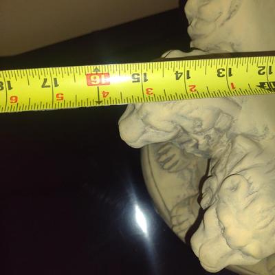 Circle of Lions Large Sculpture- Possibly Plaster- Approx 15 1/2" in Diameter