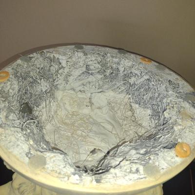 Circle of Lions Large Sculpture- Possibly Plaster- Approx 15 1/2" in Diameter