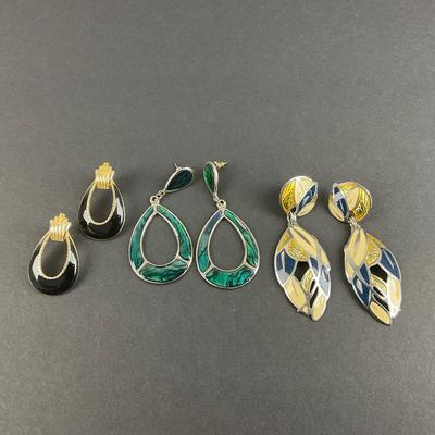 -126- COSTUME JEWELRY | Assorted Enamel Earrings
