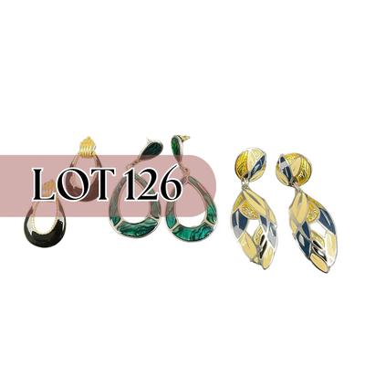 -126- COSTUME JEWELRY | Assorted Enamel Earrings