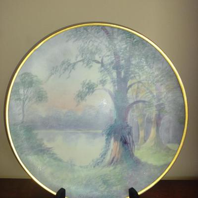 Large Hand Painted Pickard China Plate- Approx 12 5/8" in Diameter
