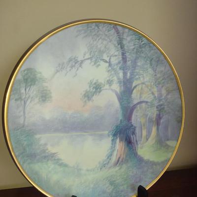 Large Hand Painted Pickard China Plate- Approx 12 5/8" in Diameter