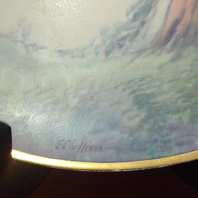 Large Hand Painted Pickard China Plate- Approx 12 5/8" in Diameter