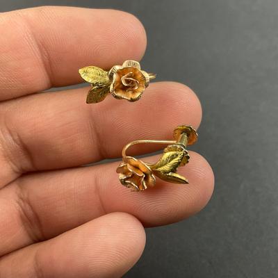 -128- JEWELRY | Krementz Rose gold Tone Bracelet, Necklace, Earrings, & Pin | Diamond