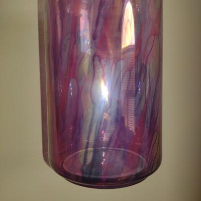 Nouveau Art Glass Co. Rueven Glass Hand Painted Graduated Canister Set- Four Piece