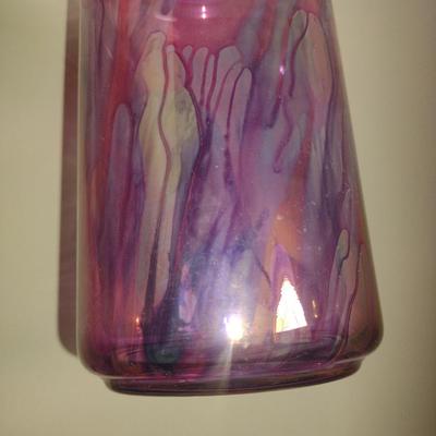 Nouveau Art Glass Co. Rueven Glass Hand Painted Graduated Canister Set- Four Piece