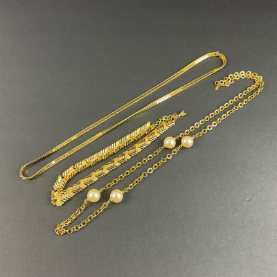 -130- MONET | Gold Tone Assorted Necklaces | Marked