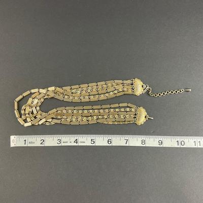 -131- MONET | Gold Tone Multi Strand Chunky Necklaces | Marked