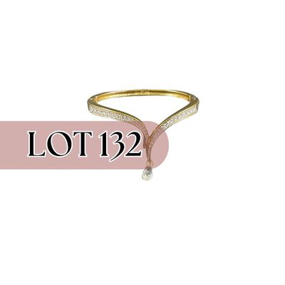 -132- SWAROVSKI | Gold Tone & Crystal Bracelet | Marked